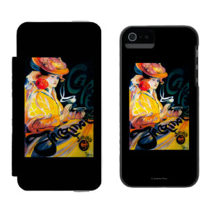 Jacqmotte Caf�のヴィンテージPosterEurope iPhone SE/5/5sウォレットケース