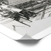 Jacquard Power Looms (engraving) ポスター (角)