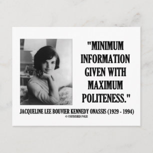 Jacqueline Kennedy最小情報の礼儀 エンクロージャーカード