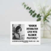 Jacqueline Kennedy最小情報の礼儀 エンクロージャーカード (スタンド正面)