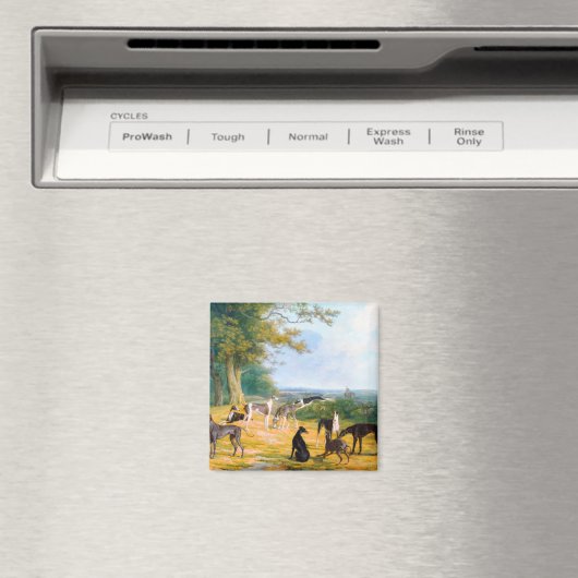 Jacques-Laurentによる風景の中の9つのグレイハウンド マグネット (インサイチュ (食洗機))