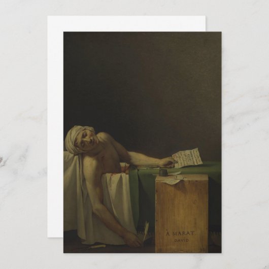 Jacques-Louis David - The Death of Marat 招待状 (正面/裏面)