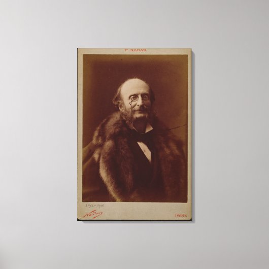 Jacques Offenbach (1819-80)、ドイツの作曲家、ポート キャンバスプリント (正面)