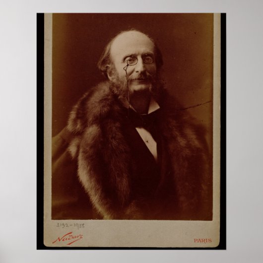 Jacques Offenbach (1819-80)、ドイツの作曲家、ポート ポスター (正面)