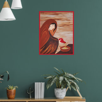 JADによるザレファス絵を描未亡人(神への信頼) ポスター