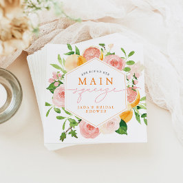 JADAシトラスフルーツメインスクイーズブライダルシャワー スタンダードカクテルナプキン