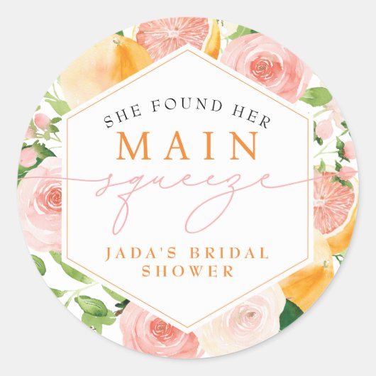 JADAシトラスフルーツメインスクイーズブライダルシャワー ラウンドシール (正面)