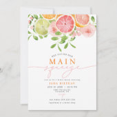 JADAシトラスフルーツメインスクイーズブライダルシャワー 招待状 (正面)