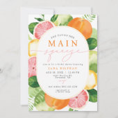 JADAシトラスフルーツメインスクイーズブライダルシャワー 招待状 (正面)