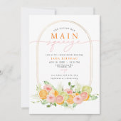 JADAシトラスフルーツメインスクイーズブライダルシャワー 招待状 (正面)