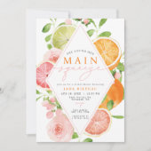 JADAシトラスフルーツメインスクイーズブライダルシャワー 招待状 (正面)