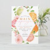 JADAシトラスフルーツメインスクイーズブライダルシャワー 招待状 (スタンド正面)