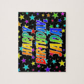 「JADA」名、おもしろい「ハッピーバースデー」 ジグソーパズル (縦)