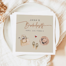 JADEボヘミアンナパワインカントリーバチェロレッテ スタンダードカクテルナプキン