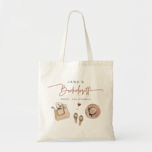 JADEボヘミアンナパワインカントリーバチェロレッテ トートバッグ (正面)