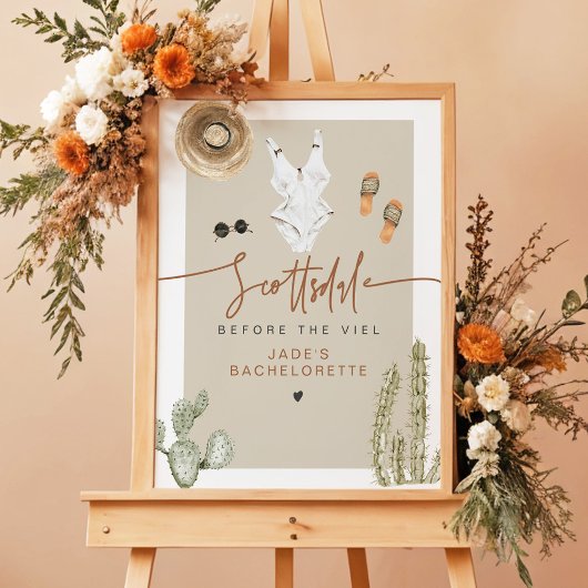 JADEボホデザートカボススコッツデール前のベール ポスター