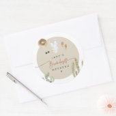 JADEボホデザートカボススコッツデール前のベール ラウンドシール (封筒)