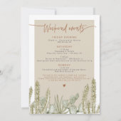 JADEボホデザートカボススコッツデール前のベール 招待状 (裏面)