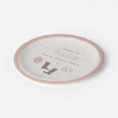 JADEワイン女性のカーボーイ国バチェロレッテの旅程 ペーパープレート (アングル)