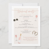 JADEワイン女性のカーボーイ国バチェロレッテの旅程 招待状 (裏面)