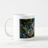 Jade cosmic flowers コーヒーマグカップ (左)