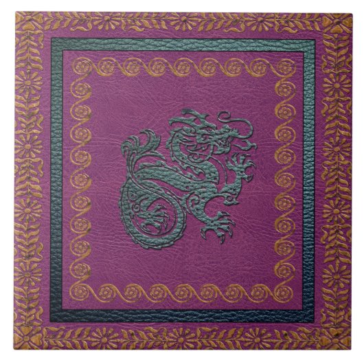 Jade Dragon (6" X 6")セラミックフォトタイル タイル (正面)