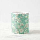 Jade Garden Floral Mug - Japanese Elegance コーヒーマグカップ (中央)