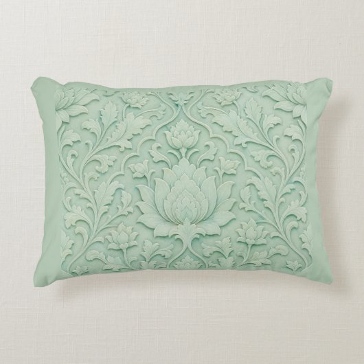 Jade Garden — Pale Celadon Persian アクセントクッション (正面)