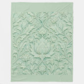 Jade Garden — Pale Celadon Persian フリースブランケット (正面)