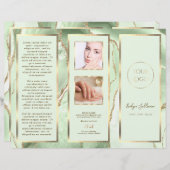 Jade Greenエレガントと金ゴールドAgateのパンフレット (正面/裏面)