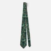 Jade Green and Bronze Organic Circles Necktie ネクタイ (正面)