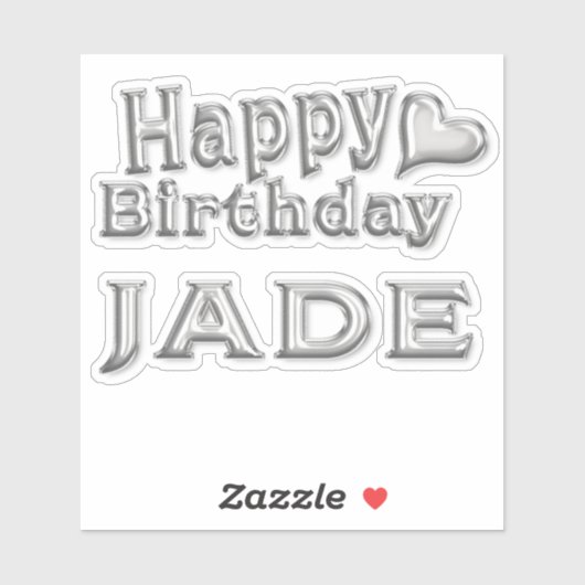 Jade Happy Birthday silver Aufkleber Sticker シール (シート)