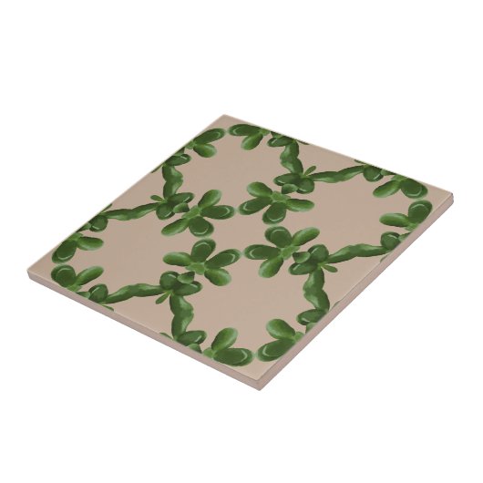 Jade Lattice in Beige タイル (側面)