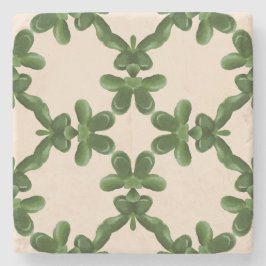 Jade Lattice in Cream ストーンコースター