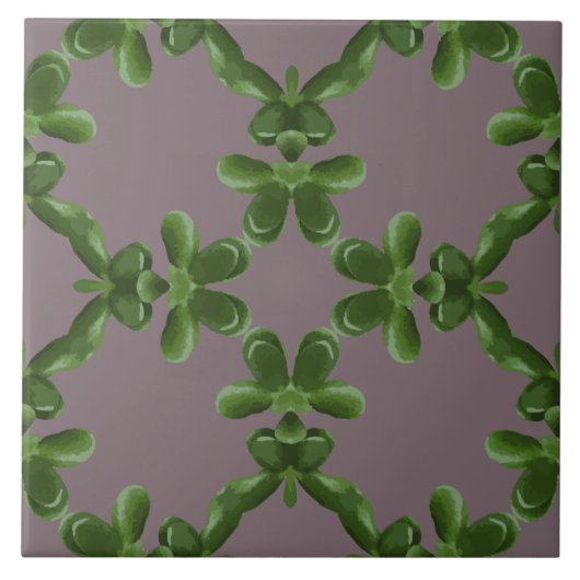 Jade Lattice in Dusty Lilac タイル (正面)