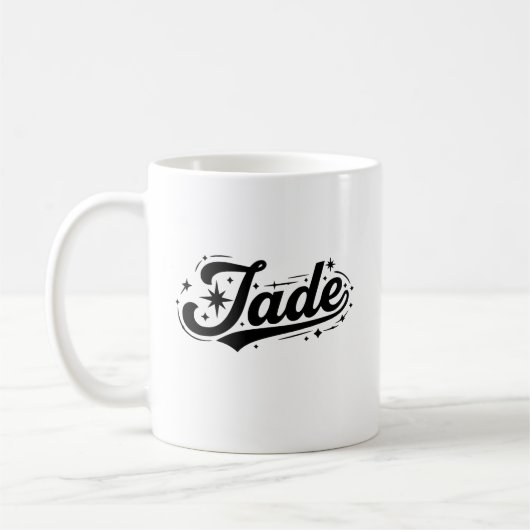 Jade name first last family gifts コーヒーマグカップ (左)