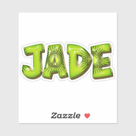Jade Name Kiwi Design Aufkleber Sticker シール (シート)