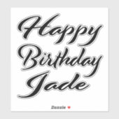 Jade Name Vorname black Sticker Geburtstag シール (シート)