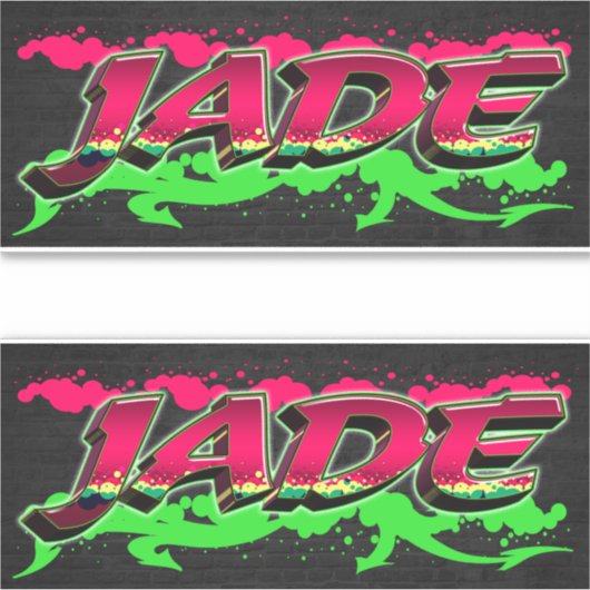 Jade Vorname Name Graffiti Aufkleber Sticker シール (正面)