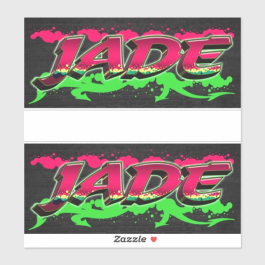 Jade Vorname Name Graffiti Aufkleber Sticker シール (シート)