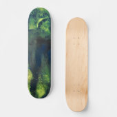Jaded Lover 1 Deep Green Abstract Skateboard Deck スケートボード (正面)