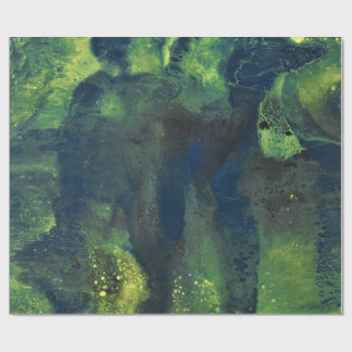 Jaded Lover 1 Deep Green Abstract Wrapping Paper ラッピングペーパー
