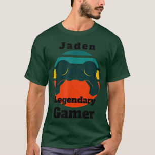 Jaden伝説ゲーマービデオゲームプレーヤーコントローラー Tシャツ