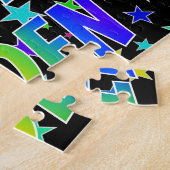 "JADEN"名,おもしろい"ハッピーバースデー" ジグソーパズル (側面)