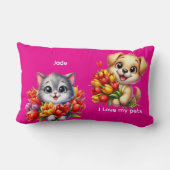 Jade's "I Love My Pets" Decorative Pillow ランバークッション (裏面)