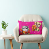 Jade's "I Love My Pets" Decorative Pillow ランバークッション (椅子)