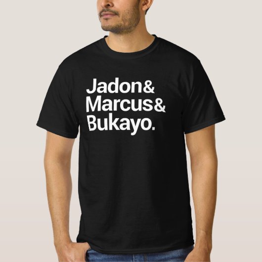 Jadon & Marcus & Bukayo Shirt、Jadon Marcus Bukayo Tシャツ (正面)