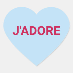 J'adoreかわいいおもしろいバレンタインデーの会話 ハートシール