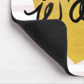 J'adoreの引用文|の黒及び金ゴールドのハート マウスパッド (コーナー)