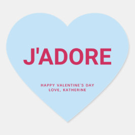 J'adore cute Valentine's Dayカスタム会話 ハートシール